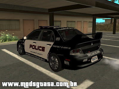 Mitsubishi Lancer Evo VIII MR Police Speed Enforcement para GTA San Andreas